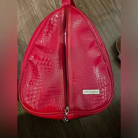 Adrienne Vittadini Handbags - Adrienne Vittadini tear drop bag. RARE STYLE patent red, sexy